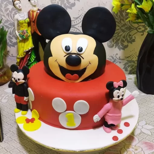 Naughty Mickey Mouse Fondant Cake