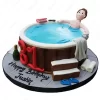 Outdoor Bath Fondant Cake From Lallantop Cake Shop Noida And East Delhi From Lallamtop Cake Shop