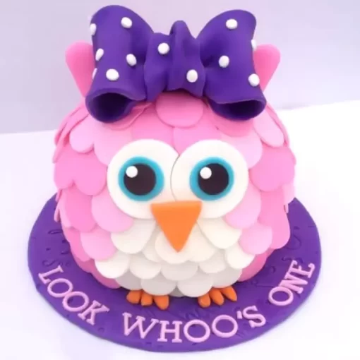 owl designer birthday cake from lallantop cake shop noida and east delhi From LallamTop Cake Shop