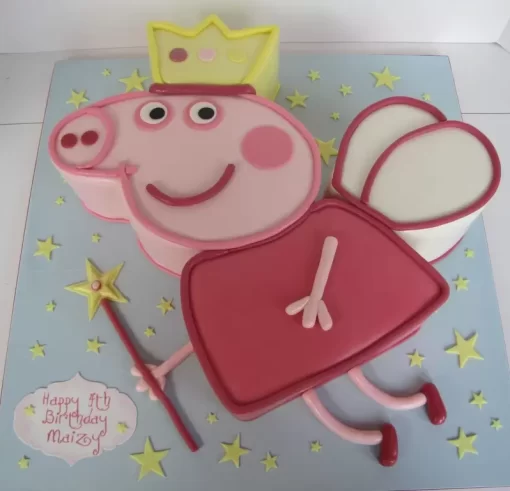 Peppa Pig Fairy Princess Birthday Cake