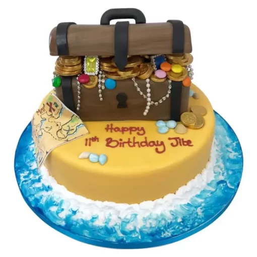 Pirate Treasure Chest Fondant Cake