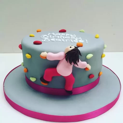 Rock Climbing Fondant Cake