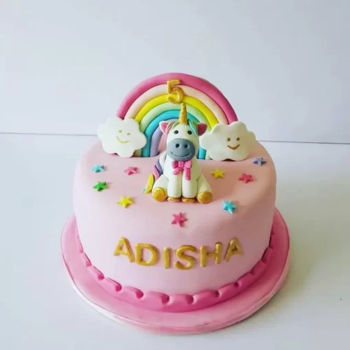 Unicorn Pink Fondant Cake