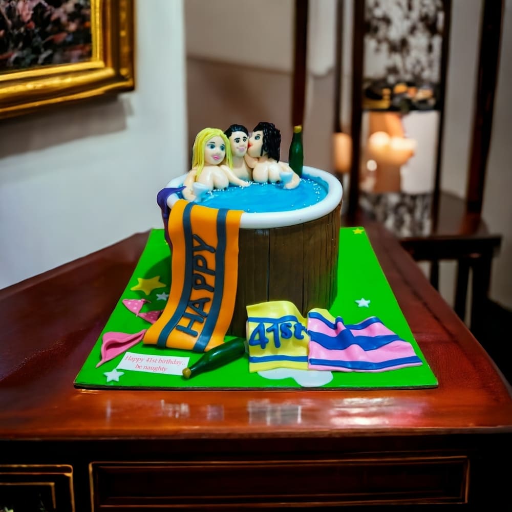 Anniversary / Naughty Cake - Decorated Cake by purbaja - CakesDecor
