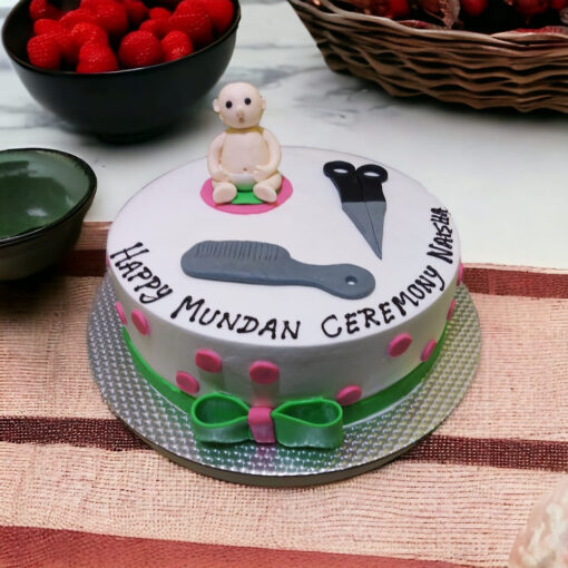 Theme cake Mundan ceremony cake #whippedcreamcake #themecake #edible  #eggless #babyboy #1sthaircut #bluetheme #ludhianacakes #ludhianaba... |  Instagram