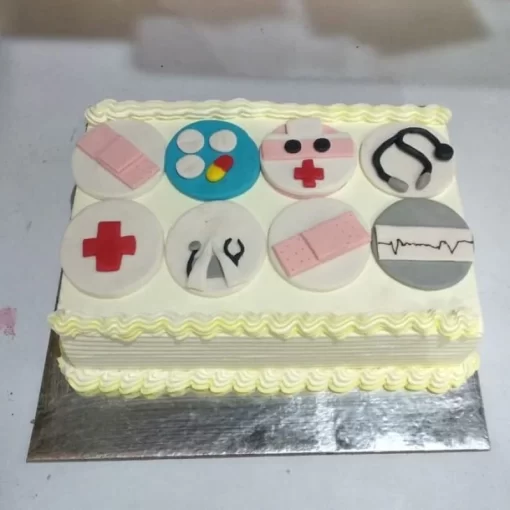 Doctor Theme Semi Fondant Cake From Lallamtop Cake Shop