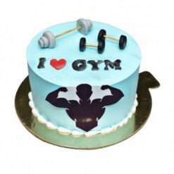 Gym Trainer Birthday Cake from LallanTop Cake Shop: Delivery in East Delhi, South-East Delhi, Ghaziabad, and Noida