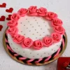 Roses Around Designer Truffle Fondant Cake 800X800.Jpg From Lallamtop Cake Shop