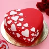 Special Hearts Truffle Fondant Cake 800X800.Jpg From Lallamtop Cake Shop