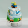 vibrant two tier car fondant cake them3346flav A 0 From LallamTop Cake Shop