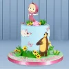 whimsical masha and bear celebration cake from lallantop cake shop noida and east delhi From LallamTop Cake Shop